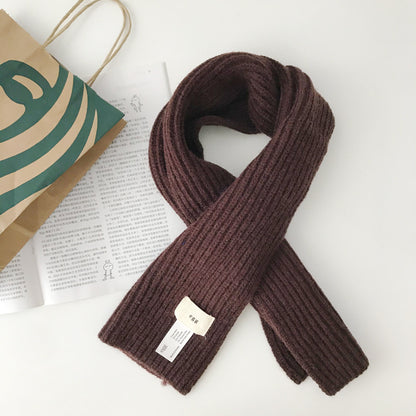 Cozy Winter Cashmere Solid Color Scarf |Warm Wool Knitted Shawls W38