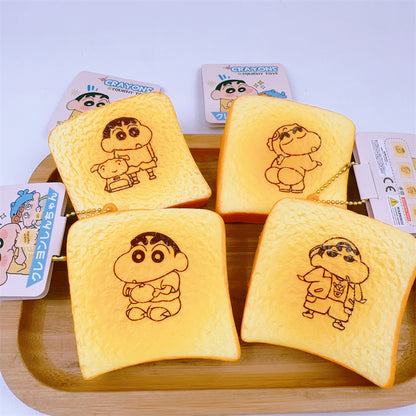 Crayon Shin-chan toast Panda Toast Mochi Slow Rising Soft Squishy|Squeeze Stress Toy S45 S46 S48 S49