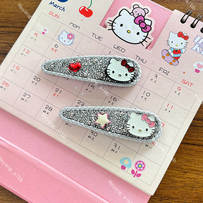 Kitty Hair Clip |Hair Snap Clip |Hair Barrette |Duckbill Hairpin 2pcs A401