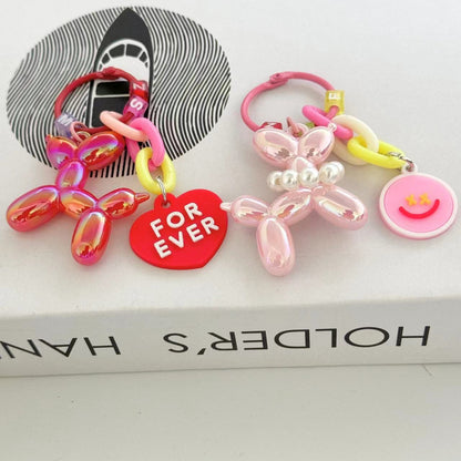 Lustrous Acrylic Balloon Dog Design Bag KeyChain |Pendant Schoolbag Hanging Decoration K33