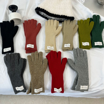 Cozy Winter Cashmere Glove |Soft Thick Solid Color Gloves |Warm Knitted Gloves G4