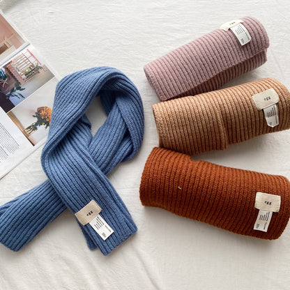 Cozy Winter Cashmere Solid Color Scarf |Warm Wool Knitted Shawls W38