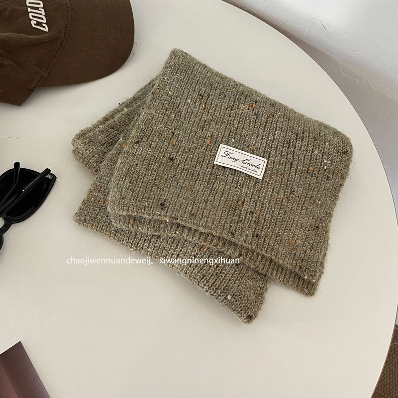 Stylish Cashmere Solid Color Scarf | Simple Warm Wool Knitted Scarf W15