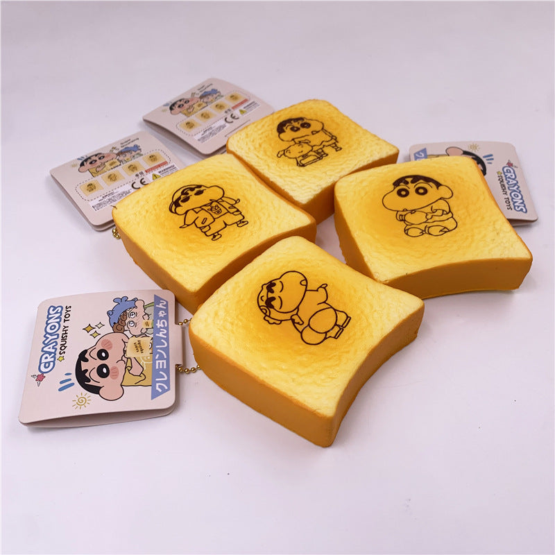 Crayon Shin-chan toast Panda Toast Mochi Slow Rising Soft Squishy|Squeeze Stress Toy S45 S46 S48 S49