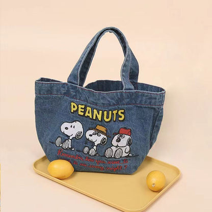 Snoopy Denim Bucket Bag | Casual Tote Bags | Shoulder Bag |Handbags B46