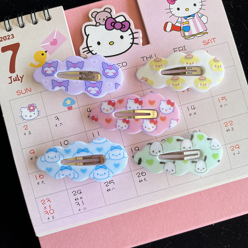 Enamel Kitty Hair Clip|Hair Slide|Hair Barrette |Duckbill Hairpin 2pcs A239