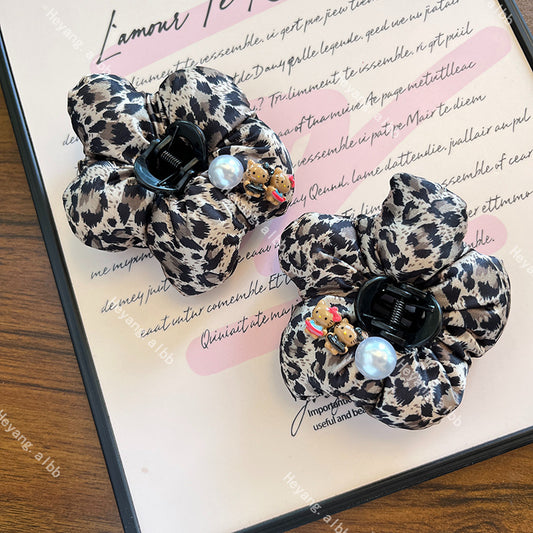 Leopard Flower Hair Clip |Hair Claw |Hair Barrette|Duckbill Hairpin A441