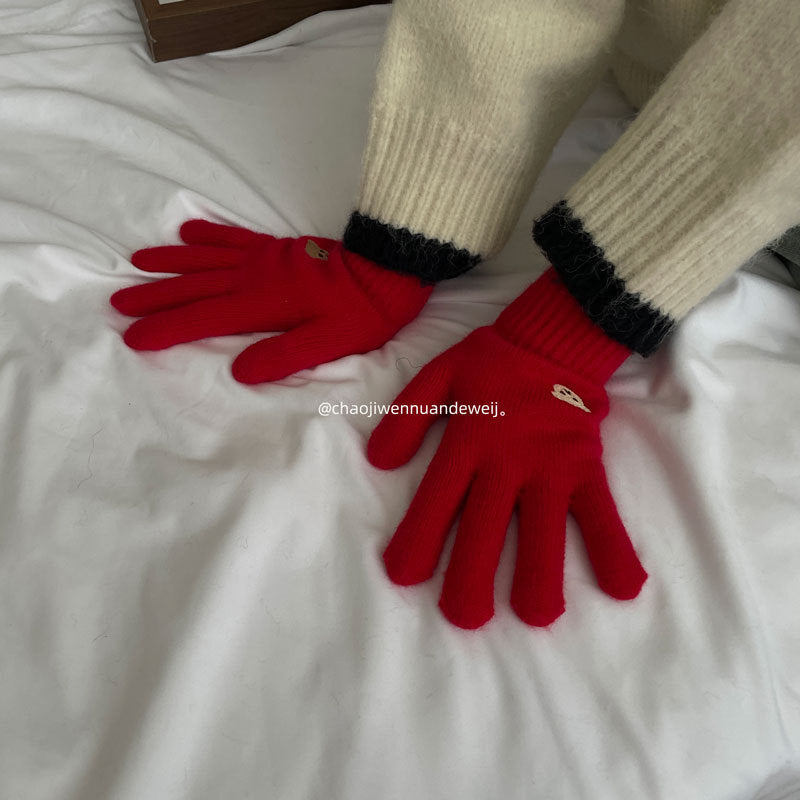 Cozy Bear Winter Cashmere Glove |Soft Thick Solid Color Gloves |Warm Knitted Gloves G5