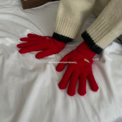 Cozy Bear Winter Cashmere Glove |Soft Thick Solid Color Gloves |Warm Knitted Gloves G5