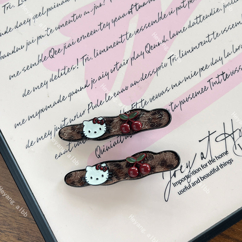 Leopard Kitty Hair Clip |Hair Snap Clip |Hair Barrette |Duckbill Hairpin A336