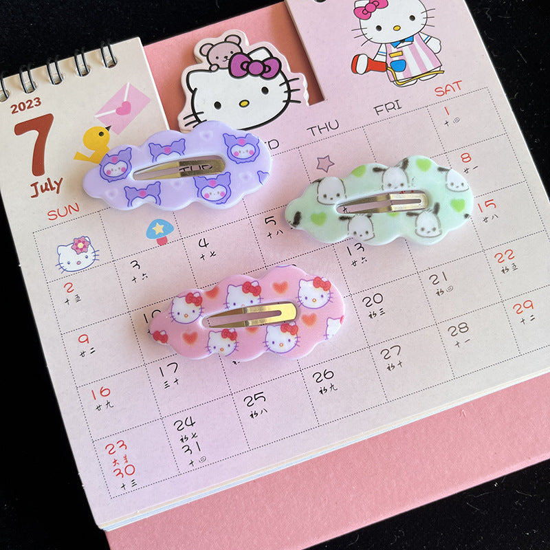 Enamel Kitty Hair Clip|Hair Slide|Hair Barrette |Duckbill Hairpin 2pcs A239