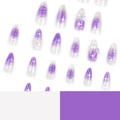 Lilac Blur | Medium Almond Manicure | Press On Nails N801