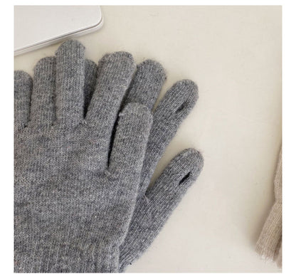 Cozy Winter Cashmere Glove |Soft Thick Solid Color Gloves |Warm Knitted Gloves G7