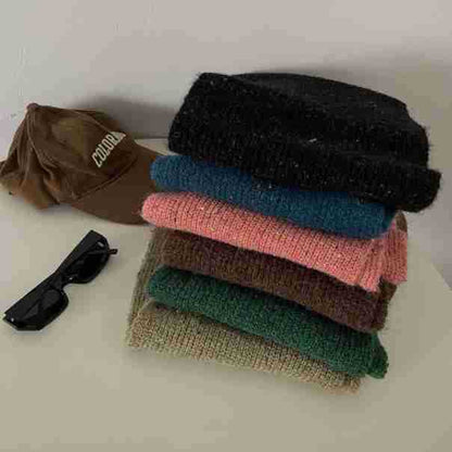 Stylish Cashmere Solid Color Scarf | Simple Warm Wool Knitted Scarf W15