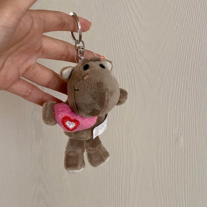 Cute Cartoon Bear Sheep lion Gorillas Design Bag KeyChain |Pendant Plush Schoolbag Hanging Decoration |Gift for Boys and Couples K2