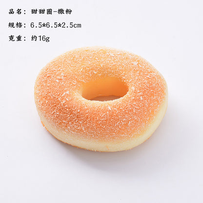 Bun Toast Egg Tart Hamburger Croissant Donut| Slow Rising Soft Squishy|Squeeze Stress Toy S95