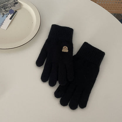 Cozy Bear Winter Cashmere Glove |Soft Thick Solid Color Gloves |Warm Knitted Gloves G5