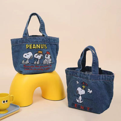 Snoopy Denim Bucket Bag | Casual Tote Bags | Shoulder Bag |Handbags B46