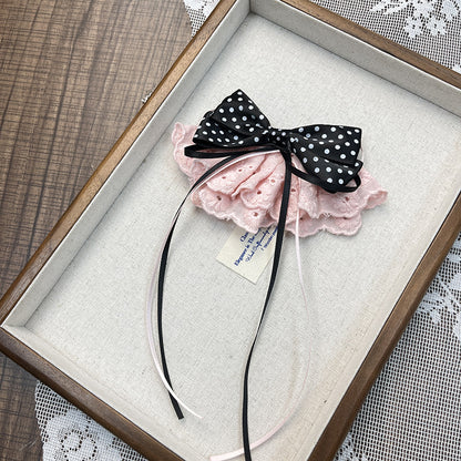 Polka dots Bow Hair Clip |Hair Claw |Jelly Colors Hair Barrette A340