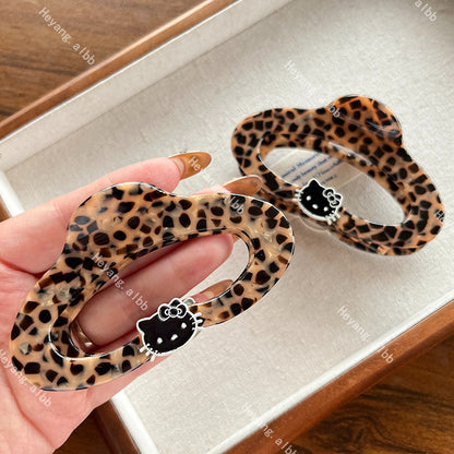 Leopard Kitty Hair Clip |Hair Claw |Hair Barrette|Duckbill Hairpin A444