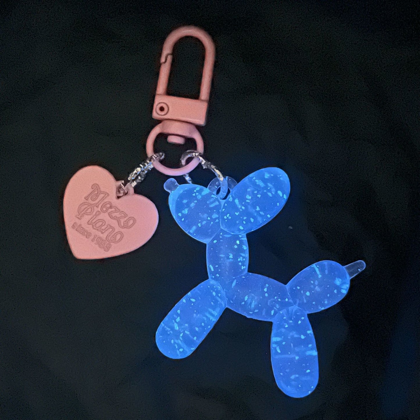 Glow in Dark Balloon Dog Design Bag KeyChain |Pendant Schoolbag Hanging K40