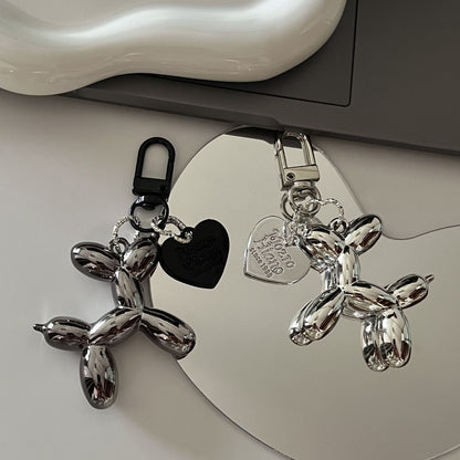 Silver Sheen Balloon Dog Design Bag KeyChain |Pendant Schoolbag Hanging Decoration K36