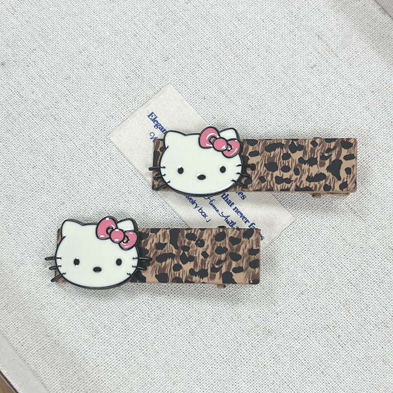 Leopard Kitty Hair Clip |Hair Snap Clip |Hair Barrette |Duckbill Hairpin A336