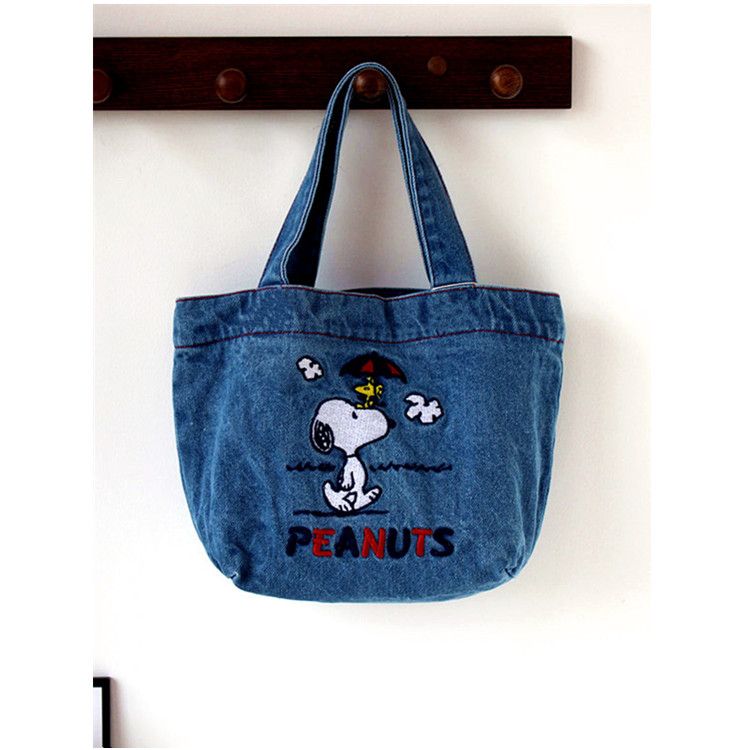 Snoopy Denim Bucket Bag | Casual Tote Bags | Shoulder Bag |Handbags B46