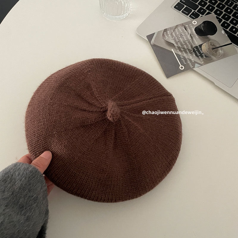 Classic Slouchy Beret | Wool Knitted Warm Hat M9