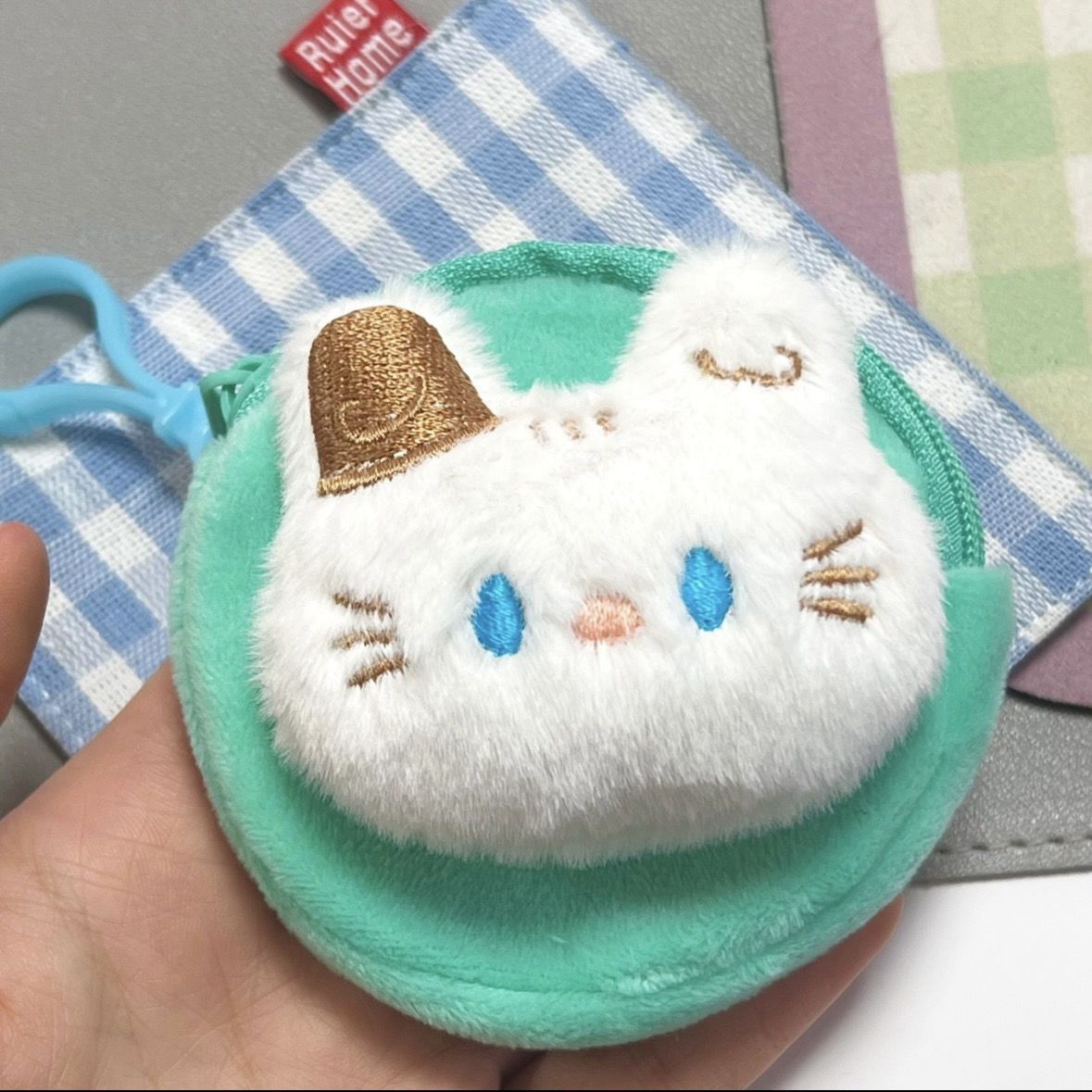 Fluffy Kitty Mini Bags | Pouch Keychain Wallet| Cosmetic Bag | Airpods Bag Coin Purse B21