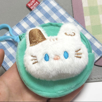 Fluffy Kitty Mini Bags | Pouch Keychain Wallet| Cosmetic Bag | Airpods Bag Coin Purse B21