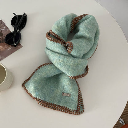 Cozy Winter Cashmere Solid Color Scarf |Warm Wool Knitted Shawls W48