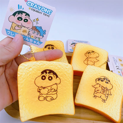 Crayon Shin-chan toast Panda Toast Mochi Slow Rising Soft Squishy|Squeeze Stress Toy S45 S46 S48 S49