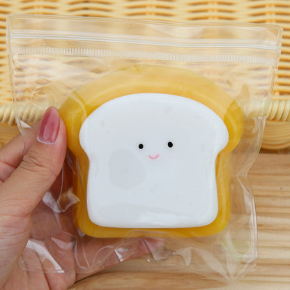 Smile Toast Squishy| Slow Rising Soft Squishy|Squeeze Stress Toy S231