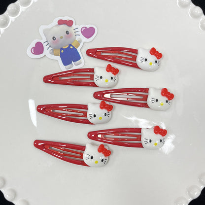 Kitty Hair Clip|Hair Barrette |Duckbill Hairpin 2pcs A190