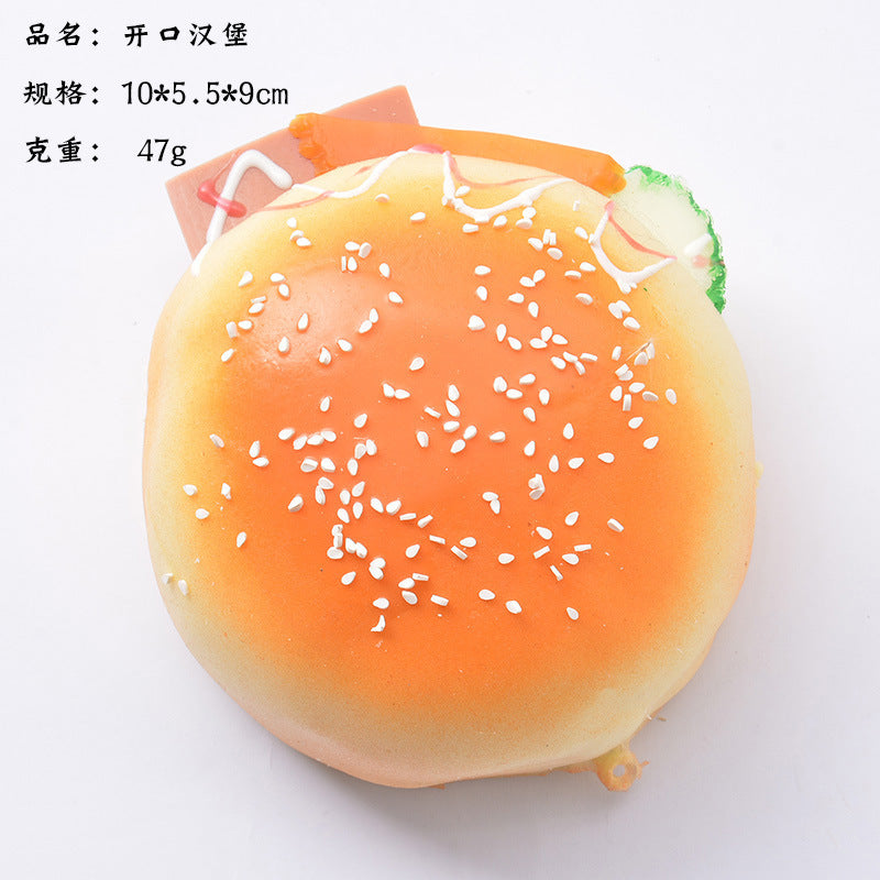 Bun Toast Egg Tart Hamburger Croissant Donut| Slow Rising Soft Squishy|Squeeze Stress Toy S122