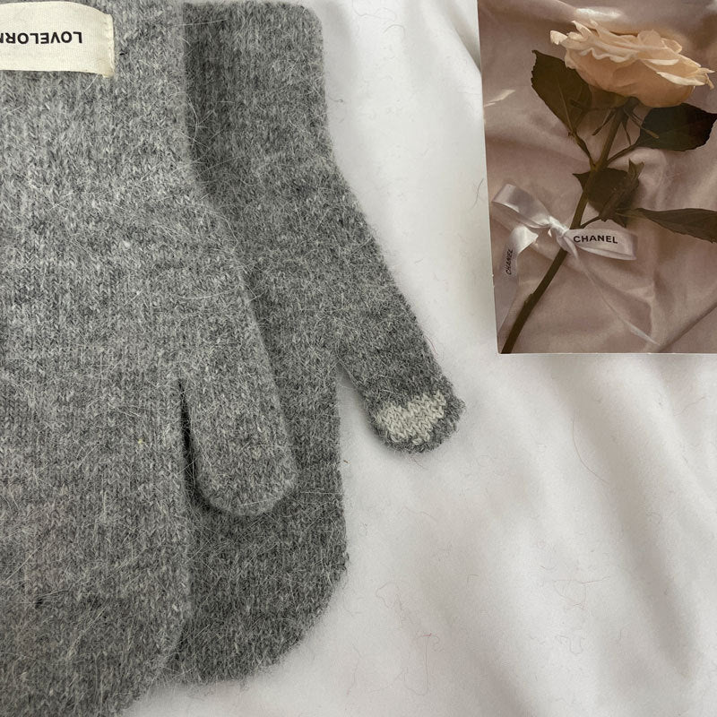 Cozy Winter Cashmere Glove |Soft Thick Solid Color Gloves |Warm Knitted Gloves G12