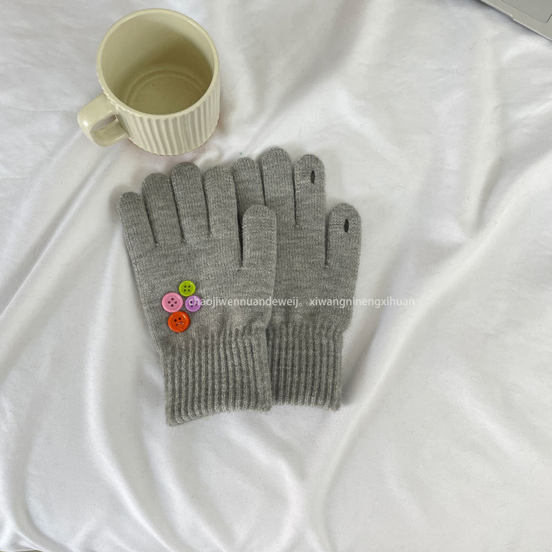 Cozy Cute Winter Cashmere Glove |Soft Thick Solid Color Gloves |Warm Knitted Gloves G22