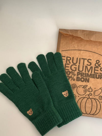 Cozy Bear Winter Cashmere Glove |Soft Thick Solid Color Gloves |Warm Knitted Gloves G5