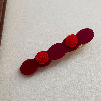 Camellia Hair Clip |Hair Snap Clip |Hair Barrette |Duckbill Hairpin 2pcs A117