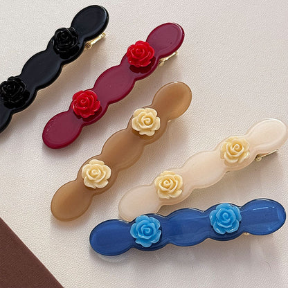 Camellia Hair Clip |Hair Snap Clip |Hair Barrette |Duckbill Hairpin 2pcs A117