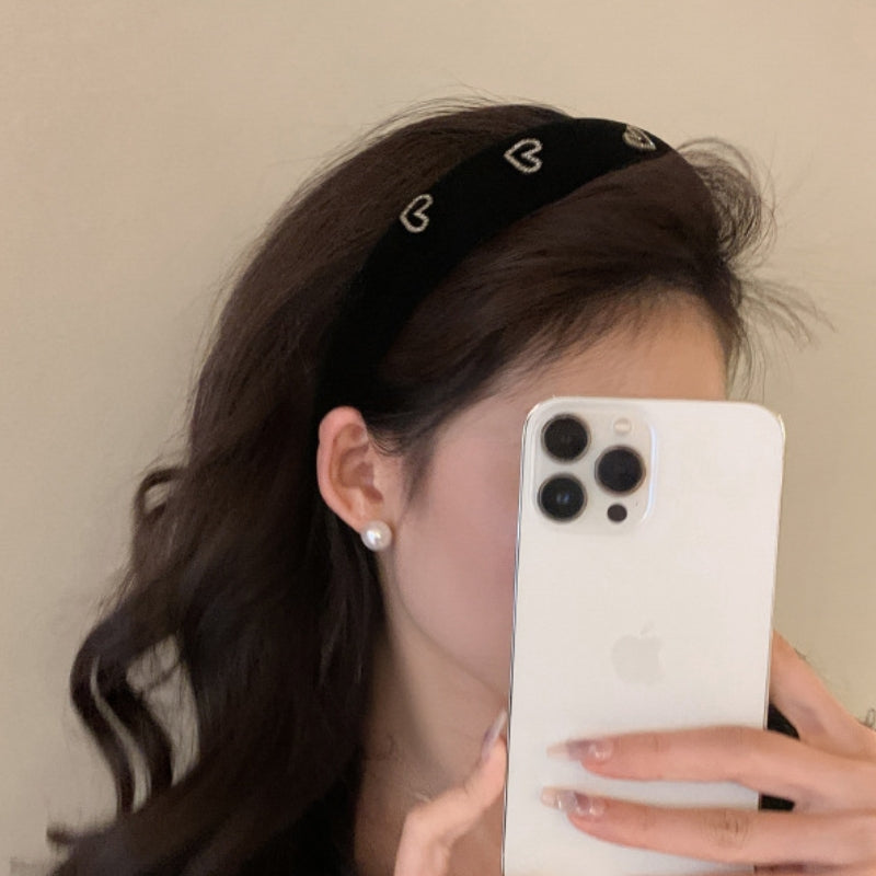 Velvet Hair Clip| Gem Heart Hair Band |Barrette|Hair Scrunchie A76