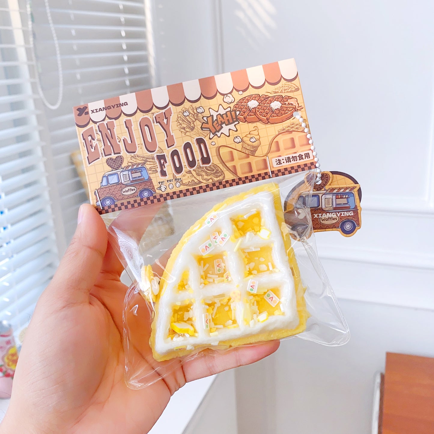 Caramel Waffle Cake Squishy| Slow Rising Soft Squishy|Squeeze Stress Toy S17