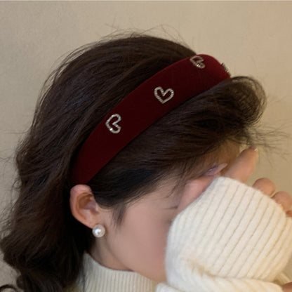 Velvet Hair Clip| Gem Heart Hair Band |Barrette|Hair Scrunchie A76