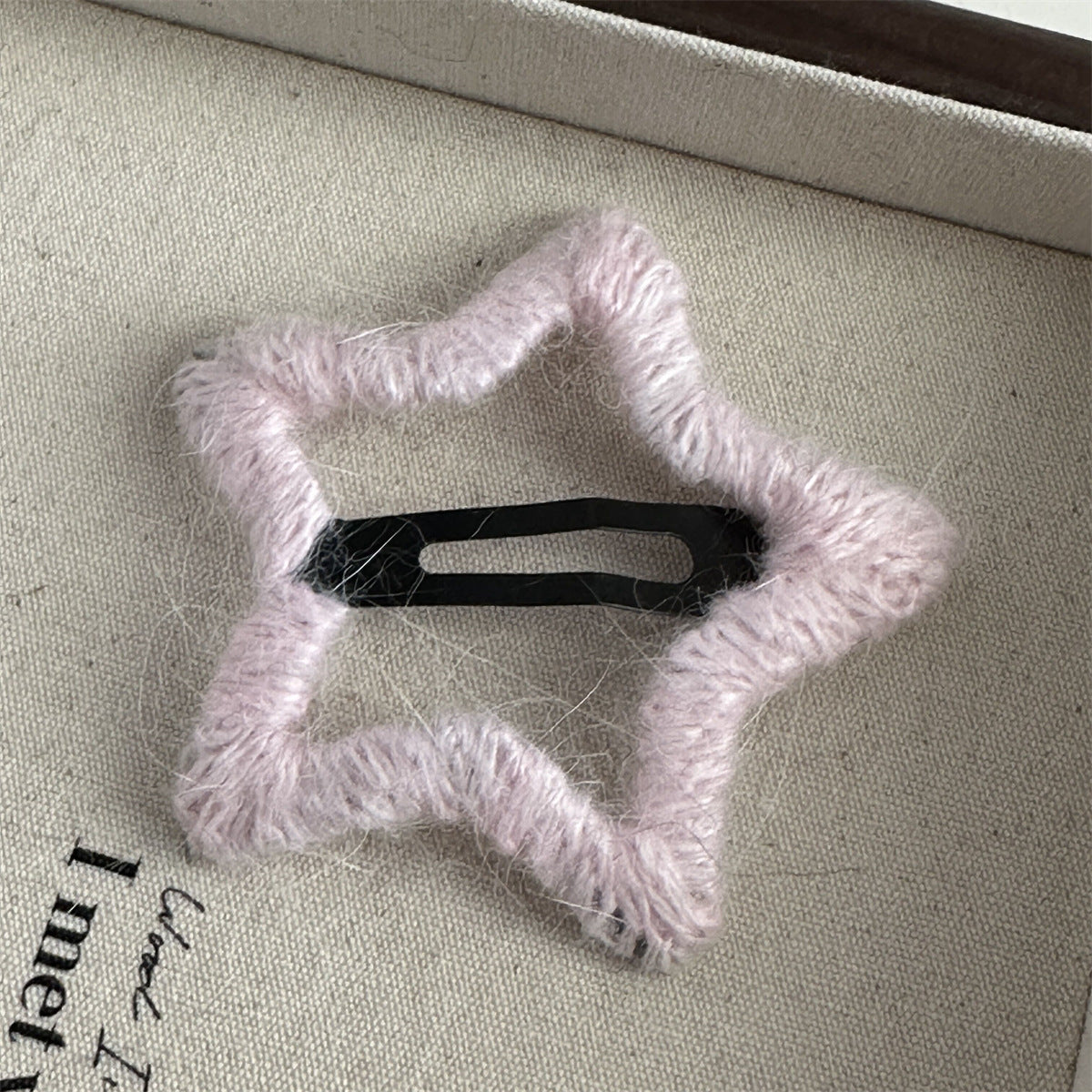 Knitting Yarn Star Hair Clip |Hair Snap Clip |Hair Barrette |Duckbill Hairpin  A26