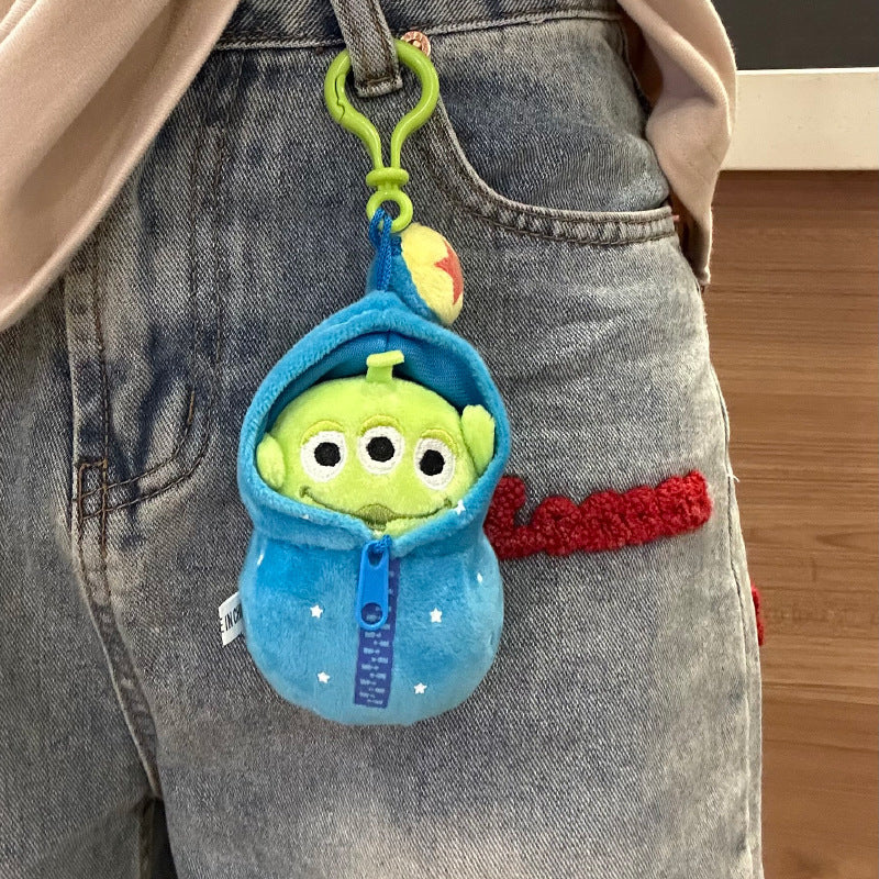 Cute Cartoon Kirby Alien Design Bag KeyChain |Pendant Plush Schoolbag Hanging Decoration Gift K16