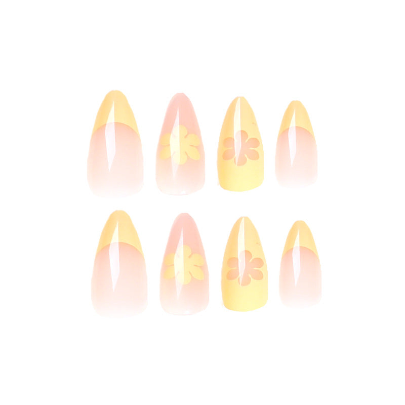 Sunshine Bloom | Medium Almond Manicure | Press On Nails N728