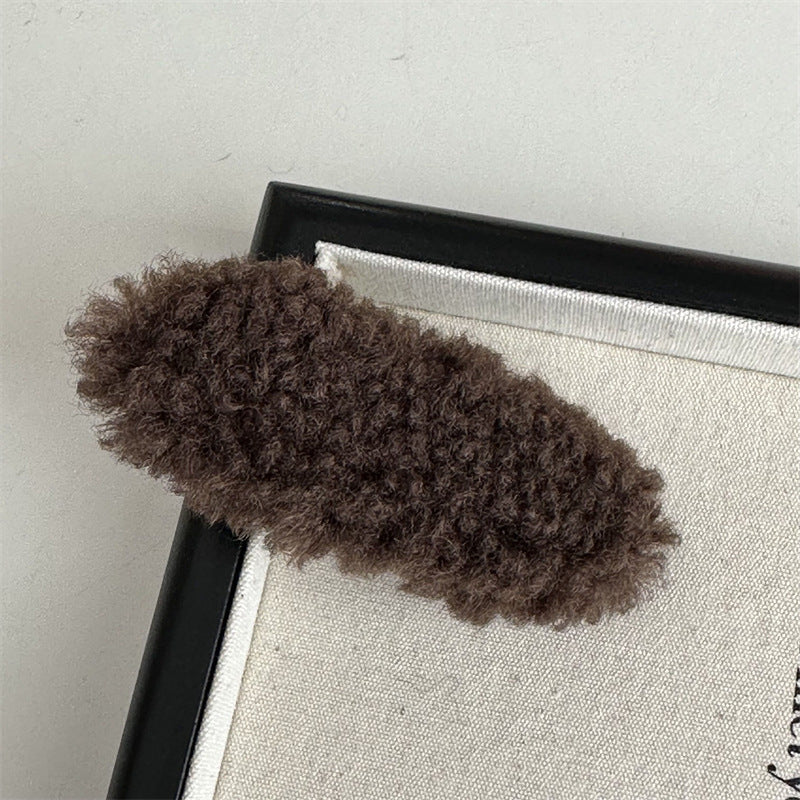 Plush Hair Clip |Furry Knit Embroidered Hair Snap Clip |Hair Barrette |Duckbill Hairpin A17