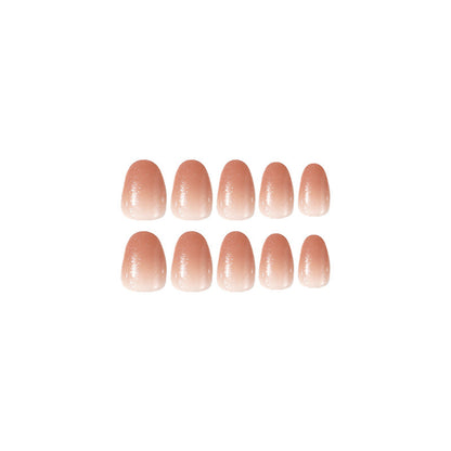 Dusty Pink Ombre | Short Almond Manicure | Press On Nails N407