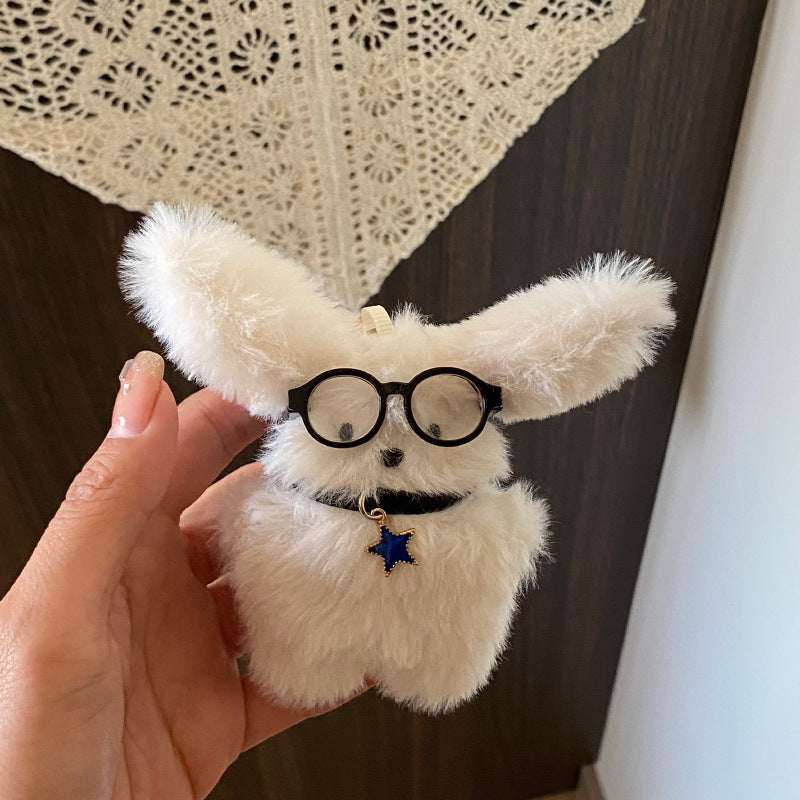 Cute Cartoon Pilot Rabbit Design Bag KeyChain |Pendant Bunny Plush Hanging Decoration Gift K17